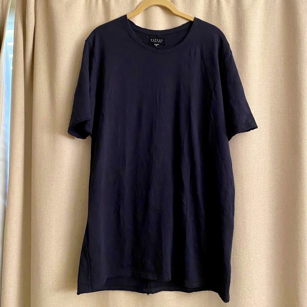 Velvet by G & S Dom Micro Terry Crew Tee XL